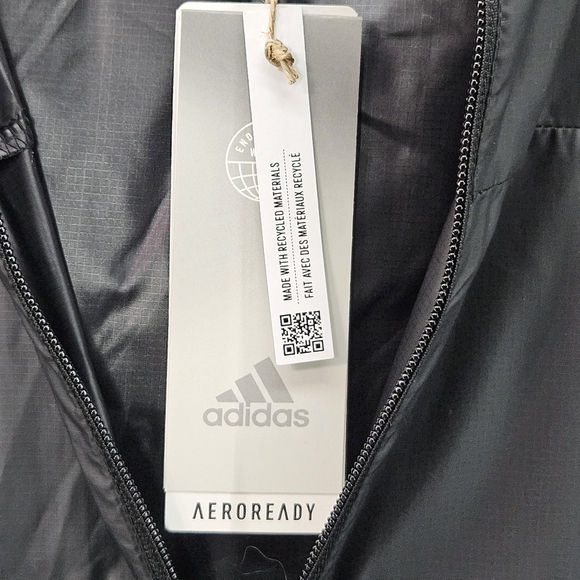 ADIDAS Women's Aeroready Black and White Windbreaker Running Jacket‎ Size M - Picture 4 of 16